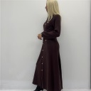 abito lungo con bottoni decorativi incanto